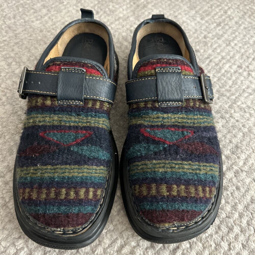 BORN Merida Clog Mule Shoe Woven Aztec Tribal Blanket Women’s Size US 9 EU 40.5
